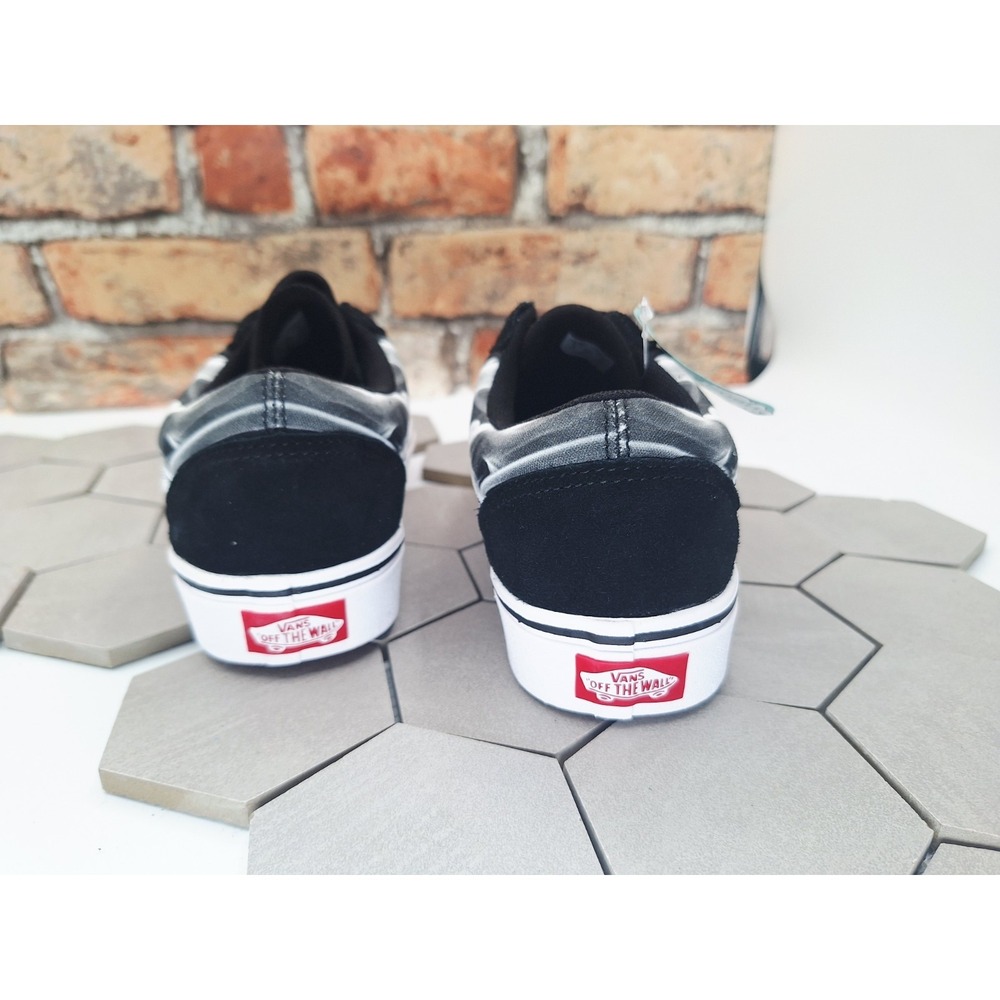 Women Sz 7 Vans Old School Comfy Cush Black White Swirl Sneakers VN0A5DYCBZW Knu - Picture 6 of 9